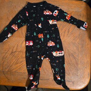 3-6month christmas sleeper, 2 way zip